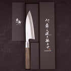 Deba White Steel #1 Manche en Noyer 150mm-[Musashi]-[Couteaux de cuisine japonais]