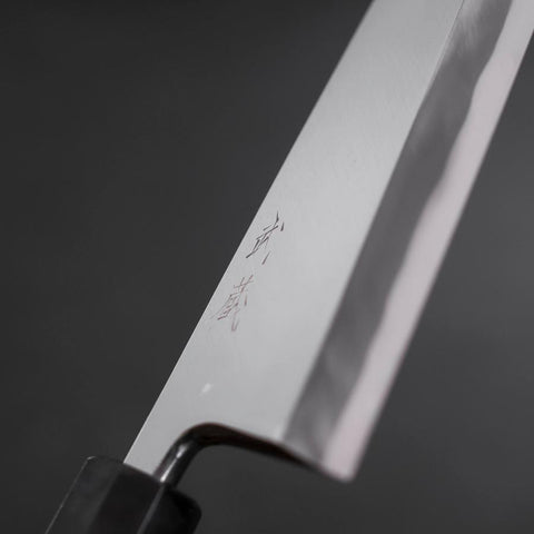 Deba White steel #2 Hon-Kasumi Manche en Buffle et Bois de Teck 180mm-[Musashi]-[Couteaux de cuisine japonais]