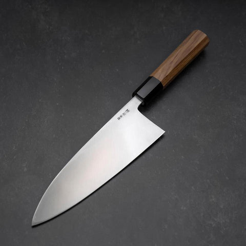 Deba White steel #2 Kasumi Manche en Buffle et Bois de Teck 210mm-[Musashi]-[Couteaux de cuisine japonais]