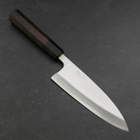 Deba White steel #2 Kasumi Manche en Buffle et Ébène 180mm-[Musashi]-[Couteaux de cuisine japonais]