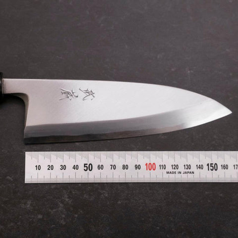 Deba White steel #2 Kasumi Manche en Buffle et Magnolia 165mm-[Musashi]-[Couteaux de cuisine japonais]