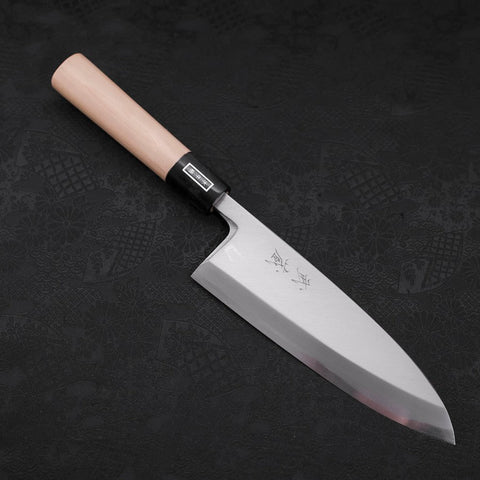 Deba White steel #2 Kasumi Manche en Buffle et Magnolia 180mm-[Musashi]-[Couteaux de cuisine japonais]