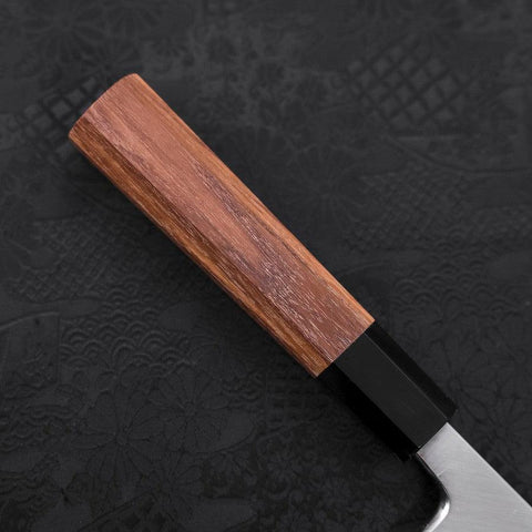 Deba White Steel #2 Kasumi Manche en Buffle et Teck 150mm-[Musashi]-[Couteaux de cuisine japonais]