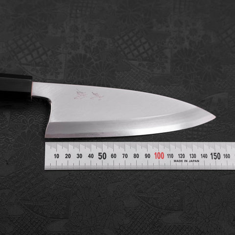 Deba White Steel #2 Kasumi Manche en Buffle et Teck 150mm-[Musashi]-[Couteaux de cuisine japonais]