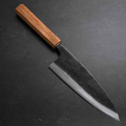 Deba White steel #2 Kurouchi Manche en Chêne 180mm-[Musashi]-[Couteaux de cuisine japonais]