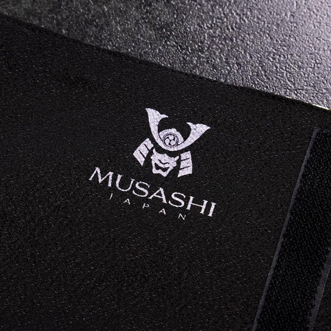 Étui à Couteaux Style Japonais Musashi Bleu Marine et Doré Dragon 1 Pochette Fait Main-[Musashi]-[Couteaux de cuisine japonais]