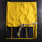 Étui à Couteaux Style Japonais Musashi Bleu Marine et Doré Dragon 4 Pochette Fait Main-[Musashi]-[Couteaux de cuisine japonais]