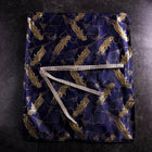 Étui à Couteaux Style Japonais Musashi Bleu Marine et Doré Dragon 4 Pochette Fait Main-[Musashi]-[Couteaux de cuisine japonais]