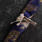 Étui à Couteaux Style Japonais Musashi Bleu Marine et Doré Tigre 1 Pochette Fait Main-[Musashi]-[Couteaux de cuisine japonais]