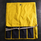 Étui à Couteaux Style Japonais Musashi Bleu Marine et Doré Tigre 4 Pochette Fait Main-[Musashi]-[Couteaux de cuisine japonais]