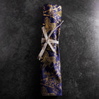 Étui à Couteaux Style Japonais Musashi Bleu Marine et Doré Tigre 4 Pochette Fait Main-[Musashi]-[Couteaux de cuisine japonais]