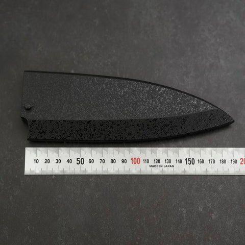 Fourreau Saya en Ishime Noir avec Sécurité pour Deba 150mm-[Musashi]-[Couteaux de cuisine japonais]