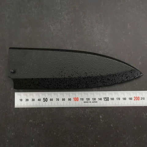 Fourreau Saya en Ishime Noir avec Sécurité pour Deba 180mm-[Musashi]-[Couteaux de cuisine japonais]
