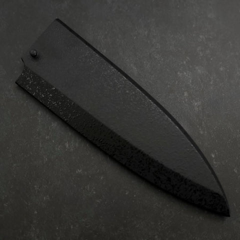 Fourreau Saya en Ishime Noir avec Sécurité pour Deba 180mm-[Musashi]-[Couteaux de cuisine japonais]