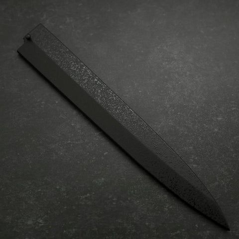 Fourreau Saya en Ishime Noir avec Sécurité pour Yanagiba 300mm-[Musashi]-[Couteaux de cuisine japonais]