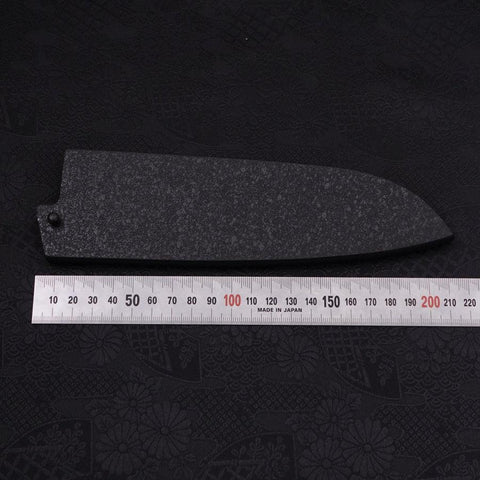 Fourreau Saya en Ishime Noir pour Santoku Knife avec Sécurité 165/180mm-[Musashi]-[Couteaux de cuisine japonais]