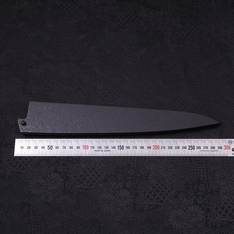 Fourreau Saya en Ishime Noir pour Sujihiki avec Sécurité 240mm-[Musashi]-[Couteaux de cuisine japonais]