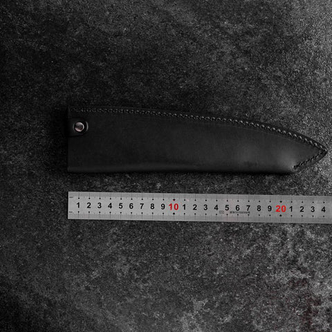 Fourreau en Cuir Noir pour Couteaux Gyuto / Kiritsuke 210mm-[Musashi]-[Couteaux de cuisine japonais]