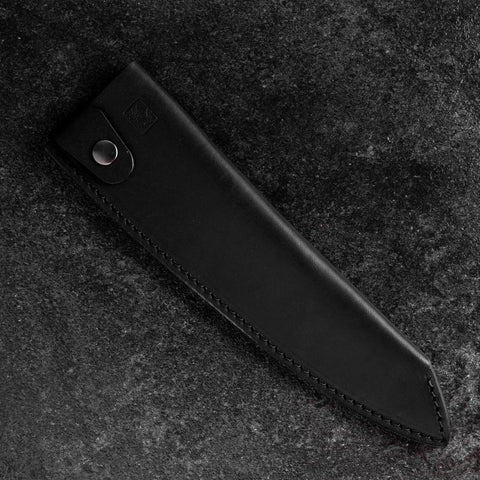 Fourreau en Cuir Noir pour Couteaux Gyuto / Kiritsuke 210mm-[Musashi]-[Couteaux de cuisine japonais]