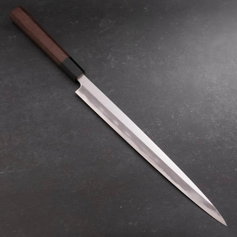 Fuguhiki Blue steel #1 Hon-Kasumi Manche en Buffle et Noyer 300mm-[Musashi]-[Couteaux de cuisine japonais]