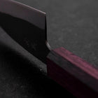Funayuki Blue Steel #1 Kurouchi Manche Urushi Pourpre 105mm-[Musashi]-[Couteaux de cuisine japonais]