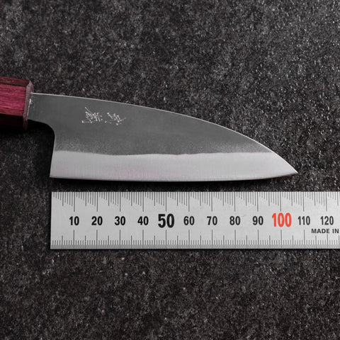 Funayuki Blue Steel #1 Kurouchi Manche Urushi Pourpre 105mm-[Musashi]-[Couteaux de cuisine japonais]