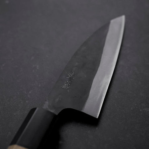 Funayuki Blue Steel #1 Kurouchi Manche en Buffle et Magnolia 105mm-[Musashi]-[Couteaux de cuisine japonais]