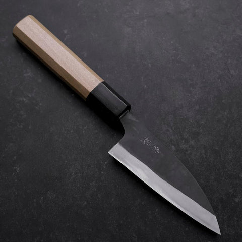 Funayuki Blue Steel #1 Kurouchi Manche en Buffle et Magnolia 105mm-[Musashi]-[Couteaux de cuisine japonais]