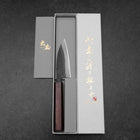 Funayuki Blue Steel #1 Kurouchi Pourpre Manche Urushi 105mm-[Musashi]-[Couteaux de cuisine japonais]