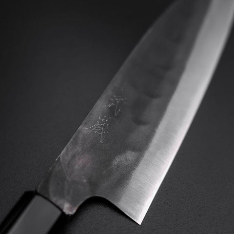 Funayuki Blue Steel #1 Revêtement inox Kurouchi Manche en Buffle et Magnolia 165mm-[Musashi]-[Couteaux de cuisine japonais]