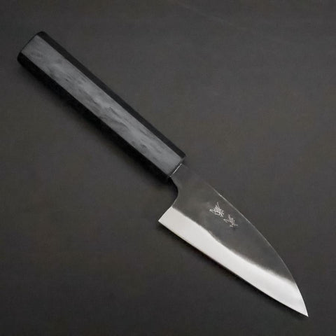 Funayuki Blue Steel #2 Kurouchi Blue Urushi Handle 105mm (4.1”)-[Musashi]-[Couteaux de cuisine japonais]