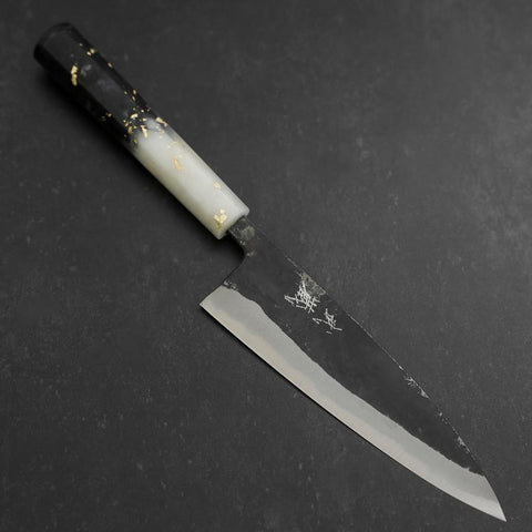 Funayuki Blue Steel #2 Kurouchi Manche Océan Noir Blanc et Or 165mm-[Musashi]-[Couteaux de cuisine japonais]