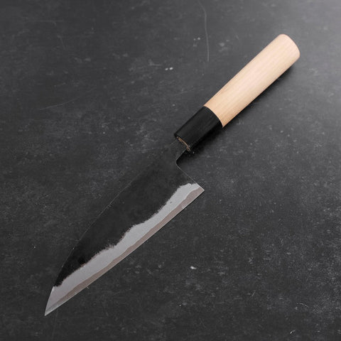Funayuki Blue Steel #2 Kurouchi Manche en Buffle et Magnolia 150mm-[Musashi]-[Couteaux de cuisine japonais]