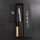 Funayuki Blue Steel #2 Kurouchi Manche en Buffle et Magnolia 150mm-[Musashi]-[Couteaux de cuisine japonais]
