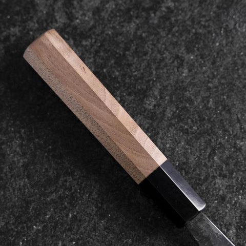 Funayuki Blue Steel #2 Kurouchi Buffalo Walnut Handle 165mm (6.5”)-[Musashi]-[Japanese-Kitchen-Knives]
