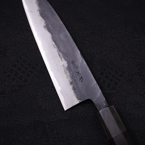 Funayuki Blue Super Kurouchi Manche Buffle et Ébène 165mm-[Musashi]-[Couteaux de cuisine japonais]