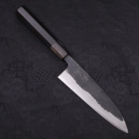 Funayuki Blue Super Kurouchi Manche Buffle et Ébène 165mm-[Musashi]-[Couteaux de cuisine japonais]