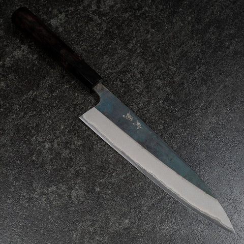 Funayuki Blue steel #2 Kurouchi Manche en Buffle et Magnolia 210mm-[Musashi]-[Couteaux de cuisine japonais]