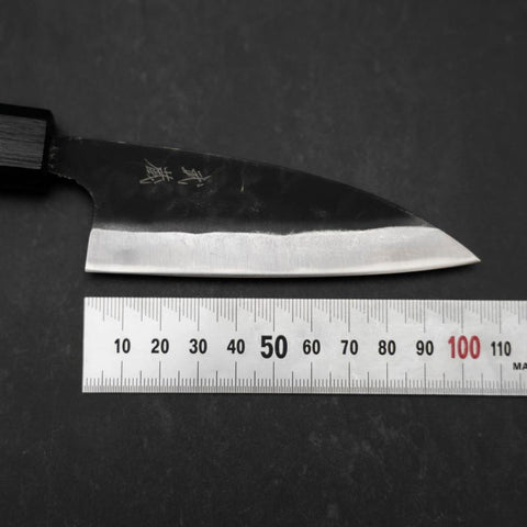 Funayuki Sabaki Blue Steel #1 Kurouchi Manche en Buffle et Ébène 165mm-[Musashi]-[Couteaux de cuisine japonais]