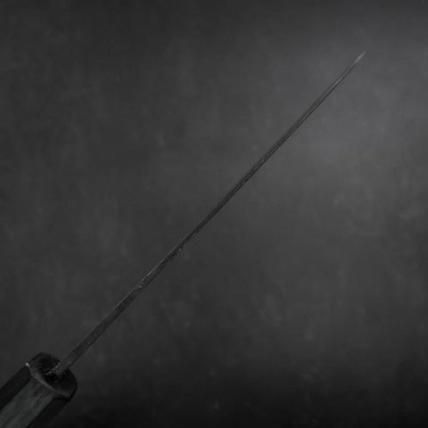 Funayuki Sabaki Blue Steel #1 Kurouchi Manche en Buffle et Ébène 180mm-[Musashi]-[Couteaux de cuisine japonais]