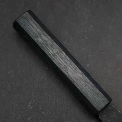 Funayuki Sabaki Blue Steel #1 Kurouchi Manche en Buffle et Ébène 180mm-[Musashi]-[Couteaux de cuisine japonais]