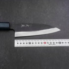 Funayuki Sabaki Blue Steel #1 Kurouchi Manche en Buffle et Ébène 180mm-[Musashi]-[Couteaux de cuisine japonais]