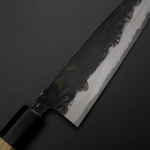 Funayuki Sabaki Blue Steel #1 Kurouchi Manche en Buffle et Magnolia 165mm-[Musashi]-[Couteaux de cuisine japonais]