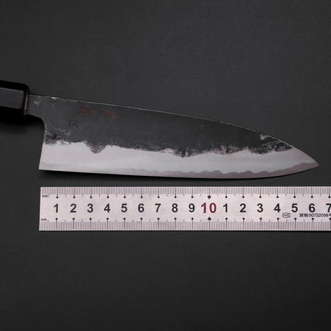 Funayuki Sabaki Blue Steel #1 Kurouchi Manche en Buffle et Magnolia 165mm-[Musashi]-[Couteaux de cuisine japonais]