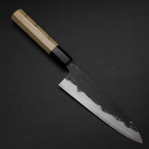 Funayuki Sabaki Blue Steel #1 Kurouchi Manche en Buffle et Magnolia 165mm-[Musashi]-[Couteaux de cuisine japonais]
