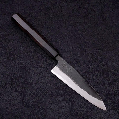 Funayuki Sabaki Blue Super Kurouchi Manche Buffle et Ébène 135mm-[Musashi]-[Couteaux de cuisine japonais]