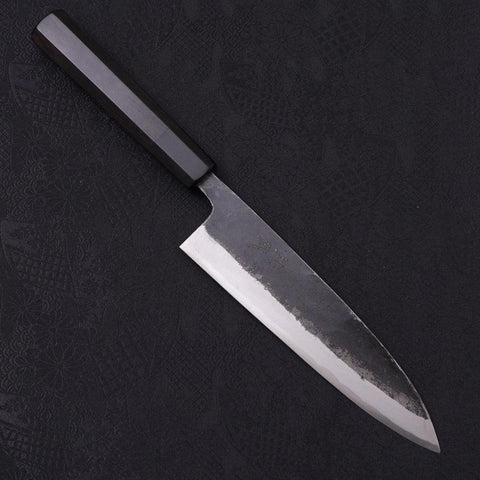 Funayuki Sabaki Blue Super Kurouchi Manche en Buffle et Ébène 180mm-[Musashi]-[Couteaux de cuisine japonais]