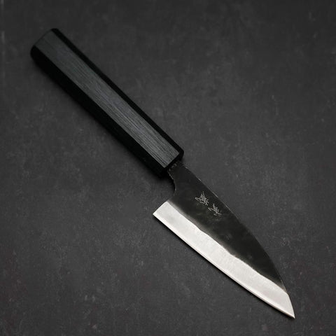 Funayuki Sabaki Blue steel #1 Kurouchi Buffalo Ebony Handle 165mm-[Musashi]-[Couteaux de cuisine japonais]