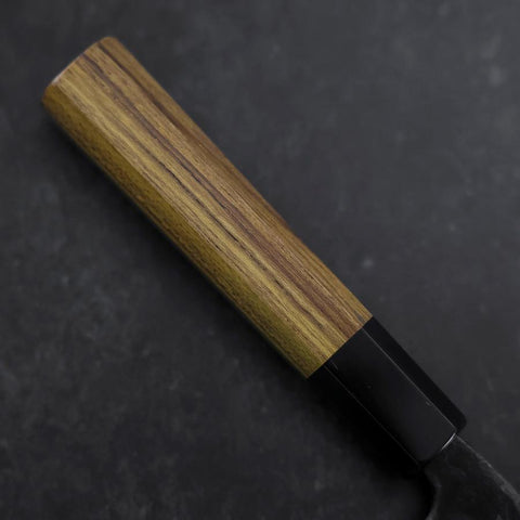 Funayuki Sabaki Blue steel #2 Kurouchi Manche en Buffle et Bois de Teck 165mm-[Musashi]-[Couteaux de cuisine japonais]