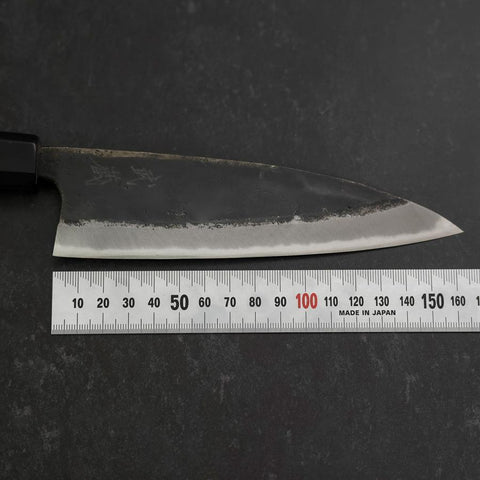 Funayuki Sabaki Blue steel #2 Kurouchi Manche en Buffle et Bois de Teck 165mm-[Musashi]-[Couteaux de cuisine japonais]